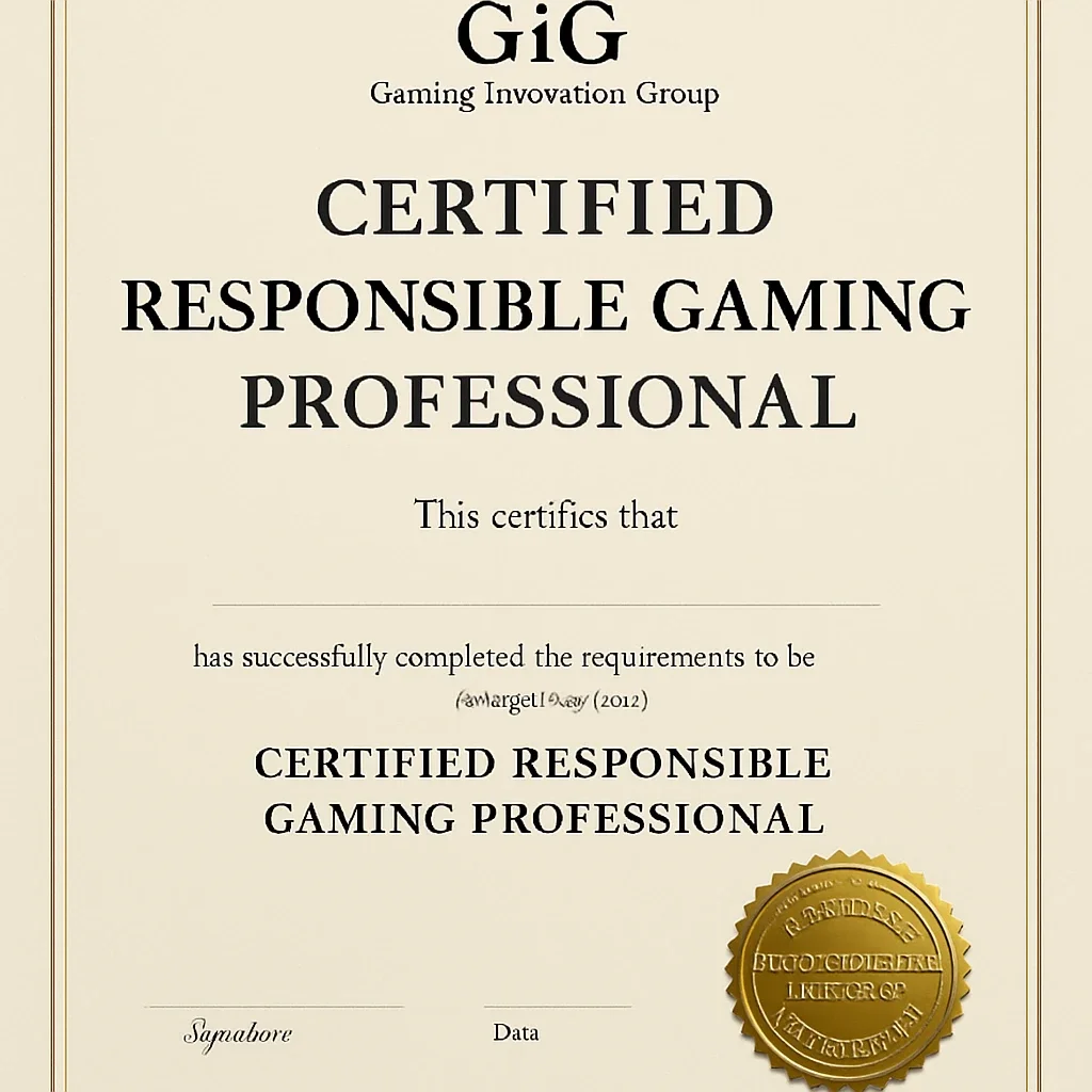 Certyfikat Responsible Gaming